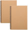 GZTFPQ 2 Pack College Ruled Notebook, Soft Yellow Cover Spiral Notebook, Memo Notepad Sketchbook, Studenten Office Business Diary Spiral Book Journal, 120 Seiten, 60 Blätter.