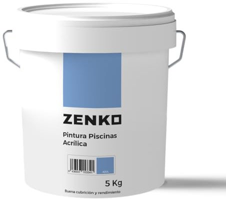 PINTURA PARA PISCINAS ACRÍLICA AL AGUA (COLOR AZUL) 5 KGS. ZENKO