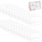 BENECREAT 24 Pack Clear Plastic Name Plates, 15x10cm Name Tent Holders, V-Shaped Name Display Board for Desk Office Business Conference Meetingroom School