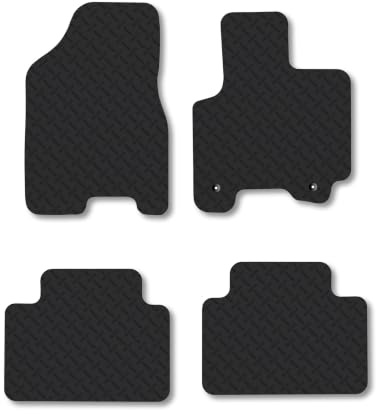 Kia Sportage (2005-2010) 5mm Rubber Car Mats | Heavy Duty Rubber Tailored Fit Floor Mats Full Coverage Durable Waterproof Accessories Easy Clean Anti Slip Made in the UK