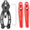 Tokaneit Kettenschloss Zange, Zange Kette Werkzeuge, Kettenglied Werkzeug, Splitter für Fahrradkette mit 1 Reifenheber, Rennrad-Mountainbike-Fahrradketten-Reparaturwerkzeuge und mehr