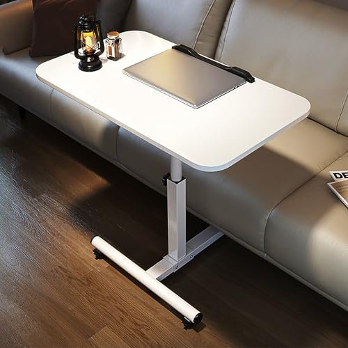 SHENJIA TV-Tablett, höhenverstellbar und neigbar, klappbarer Stehpult für Bett und Sofa, rollbarer Sitz-Steh-Schreibtisch für TV-Abendessen, praktisches und platzsparendes Design