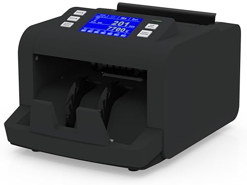 Securina24 Geldzählmaschine für gemischte Scheine Wertzähler Geldzähler Banknotenzähler SR7700