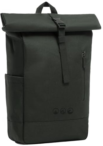 SONS OF ALOHA Roll-Top Rucksack Damen & Herren - NALU groß - Rolltop mit Laptopfach 16 für Uni Fahrrad Business - recycelt wasserabweisend grün