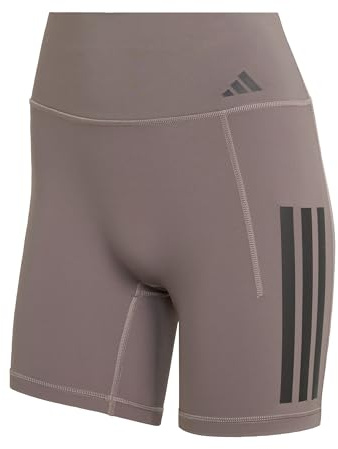 adidas Women's Optime Workout 3-Stripes Short Leggings, charcoal, XXL