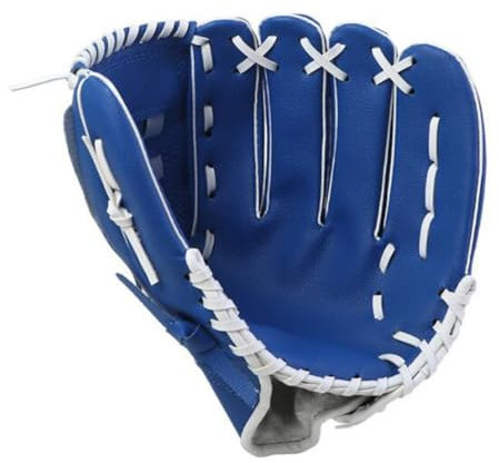 Nudiuhis Outdoor Sports Left Hand Training Practice Softball Baseball Gloves Pitcher Hand Players Pocket Glove 10.5Inch Blue