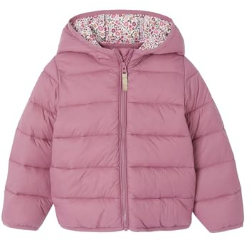 Vertbaudet Mädchen Light-Steppjacke mit Kapuze, Recycling-Polyester altrosa 140