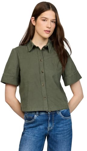 Street One Studio Damen 3412843 Kurzarm Bluse in Cord-Qualität (1er Pack)