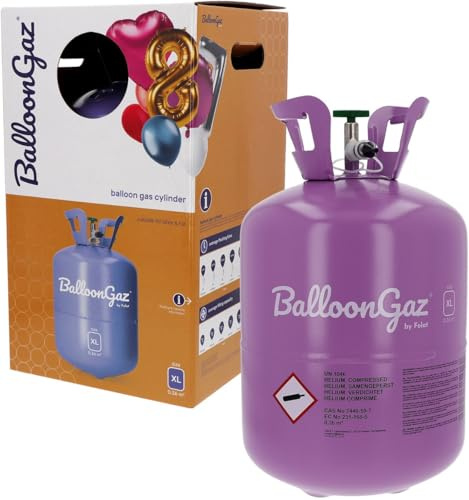 Bouteille d’hélium XL (0,36m³) – Pour remplir 50 ballons de 23cm | Bouteille Jetable pour Anniversaire, Mariage, Fête | Gaz Hélium Qualité Premium - pompe helium - hellium- Zenda Club®