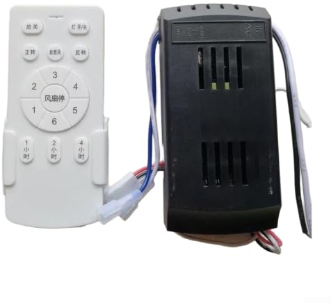 Variable de 6 niveles para control remoto de frecuencia para ventilador de techo, incluyendo efecto de viento natural, dirección y temporizador de apagado automático de 1/2/4 horas (A)
