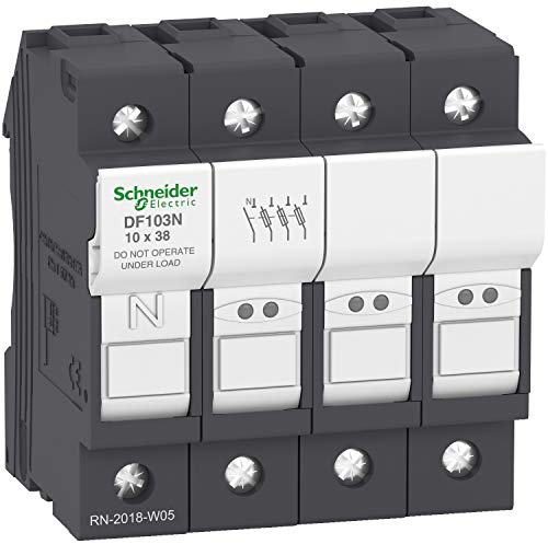 Schneider Electric - TeSys - porte-fusible - 3P/N - 32A - pour fusible 10x38mm - DF103N