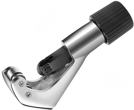 Flexzion Rörklippare, kraftig rörskärare 1/8 till 1-1/8 tum skärdiameter med brotsch, perfekt för att skära koppar, aluminium, mässing, stål, plast med mera