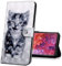MRSTER iPhone 11 Handytasche, Leder Schutzhülle Brieftasche Hülle Flip Case 3D Muster Cover mit Kartenfach Magnet Tasche Handyhüllen für Apple iPhone 11 6.1. BX 3D - Smiley Cat