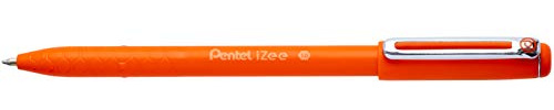 Pentel BX460-F Kugelschreiber iZee, Modell mit Kappe, Metallclip, 0,5 mm Strichstärke, 1 Stück, orange