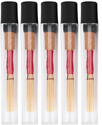Wandisy Verrückter 5Pcs Oboe Reeds Reed Instrumentenzubehör mittlerer Stärke, Oboe Reeds für Anfänger Oboe Zubehör