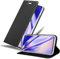 Cadorabo Hülle kompatibel mit OnePlus 8 aus Premium Kunst Leder Flip Klappbare Stoßfeste Magnetische [Standfunktion] [Kartenfächern] Cover Hülle für OnePlus 8 Tasche in Schwarz
