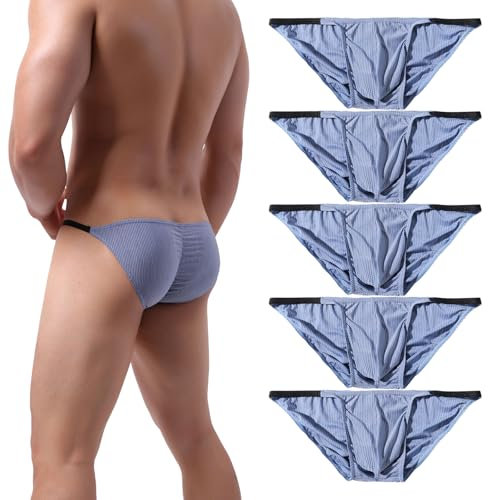 Summer Code Slip Uomo, Mutande Maschili, Intimo Tessuto Morbido, Underwear Vita Bassa, Pacco da 2 / Pacco da 5, Colori Assortiti, Bianco, Nero, Grigio, Blu