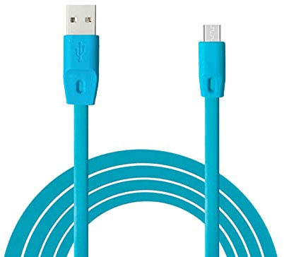 Aiivioll UE Boom Replacement Charging Cable Flat USB Power Cable Speaker charging cable, data cable, Compatible with Logitech UE Boom2 / Boom3 / Megaboom/Miniboom/Roll Wireless Speaker (Blue)