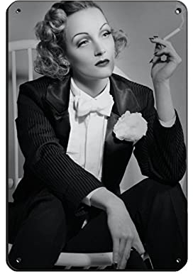 Marlene Dietrich 20. Jahrhundert Filmschauspielerinnen 3 Blechschild Vintage Metall Pub Club Cafe Bar Home Wanddekoration Poster Retro 20 x 30 cm