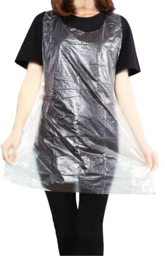 UniPleased Disposable Aprons (50 Count), 24 X 37 Clear Poly Disposable Aprons, Aprons for Commercial or Household.50 Count…