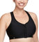Glamorise Große Größen Plusgröße Sport-BH mit Reißverschluss vorn ohne Bügel Nr. 9266, Schwarz, 95G