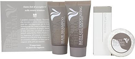 Present-More Amenities Kit Beauty Thermal - Toilettenartikel 20 Gäste für Hotels und B&B | Allergenfreie Amenities Kit mit Duftnote Orange und Zimt