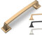 9BUILD 10 Pack 128mm Champagne Bronze Kitchen Cabinet Handles - Zinc Alloy Pull Handles - Modern Style - Rustproof - Indoor Use