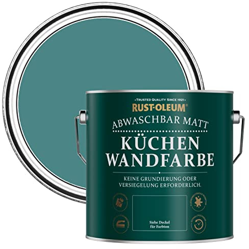 Rust-Oleum Green Washable Kitchen Wall Paint in Matt Finish - Peacock Suit 2.5L