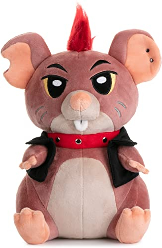 Ed, die Punk-Ratte | 26cm Plüschie Stofftier, Plüschtier, Ratten-Kuscheltier, braun rot schwarz