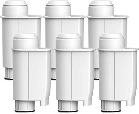 AQUA CREST Intenza+ Wasserfilter, Ersatz für Brita®, Philips®, CA6702/00, Kaffeewasserfilter, Gaggia® Mavea®, Reduziert PFAS, PFOA/PFOS (6er Pack)