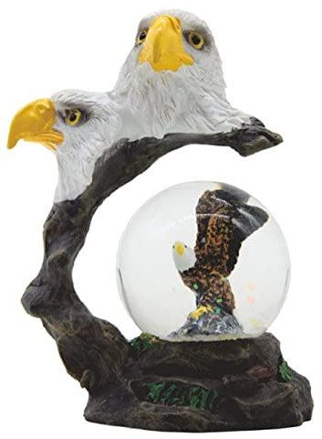 ICE ARMOR 10,8 cm H Adler Glitzer Schneekugel Statue Fantasy Dekoration Figur