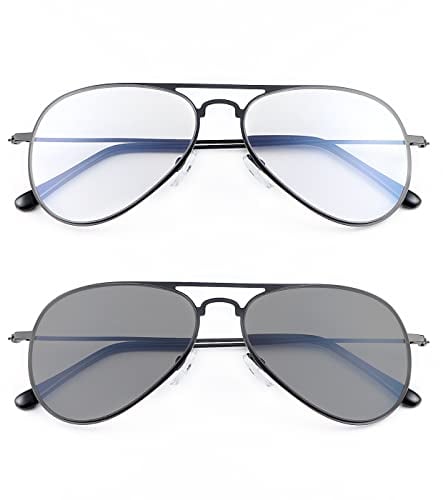 LJIMI Photochrome Progressive Multifokus Lesebrille Multifokal Leser Übergang Sonnenbrillen für Männer Frauen UV-Schutz Sonnenbrille Blaulicht blockierende Computerbrille Brille Anti-Glanz Brillen