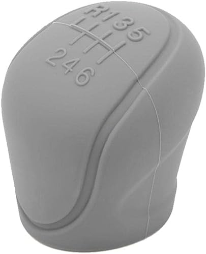 Auto Schaltknauf Abdeckung Für Audi TT/ R8/ S3 /S4 /S5 /S6 /S7 /S8/ SQ2 /SQ5/ SQ7/ SQ8, 6 Gang Auto Runde Weiche Silikon Anti-Rutsch-Hebel Schaltknauf Abdeckung,Grey
