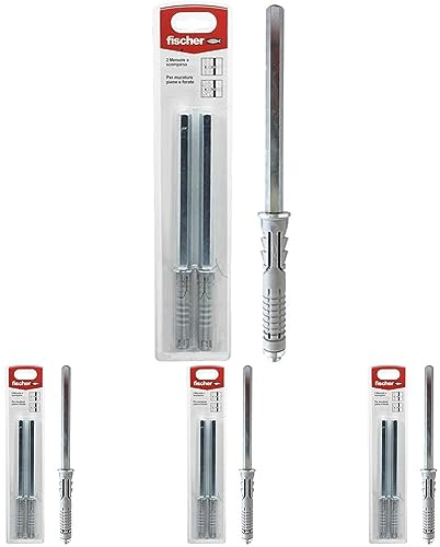 Fischer Reggi Mensola a Scomparsa CPF 14x170 K, per Applicazioni di Mensole, Scaffali e Ripiani su Murature Piene e Semipiene, 2 pezzi, 1640 (Confezione da 4)