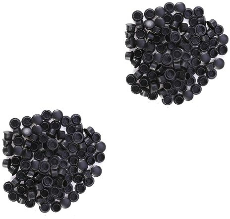 ULTECHNOVO 2 Sätze Schrankscharnierabdeckungen Schwarze Scharnierschraubenabdeckungen Einfache Installation Kein Werkzeug Erforderlich 100 Stück * 2