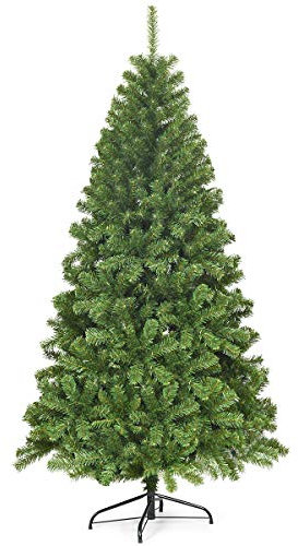 SOARS Albero di Natale artificiale, albero di Natale con supporto in metallo e cerniere, albero di Natale senza luce, 1346 punte di rami, decorazione natalizia per casa, ufficio, scuola, 230 cm