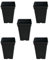 GROWMANIA Pack 5 Macetas Cuadradas para Plantas Negra 7L - Cinco Maceteros de Plástico para Flores 20x20x27 cm