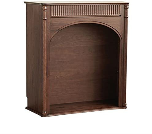 WAOCEO Kaminumrandung Vintage Kaminsims-Schrank, dekorativer Schrank, minimalistisches Kaminsims-Regal, Regal, Kaminofen-Kaminsims-Einfassung aus Walnussholz Dekorative Kaminkonsole