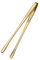 susiodeu Food Clip Grillzange Dessertklemme Edelstahl Picknick Küchenhelfer Glatte Oberfläche Steakpinzette Grillwerkzeug, Gold/L