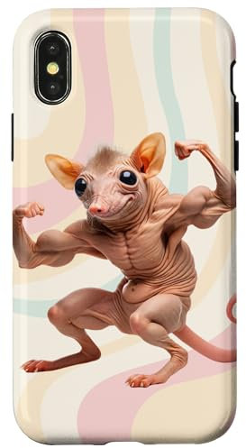 Muscly Rat Case iPhone X/XS Funny Animal Print Protective Case
