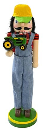 Wooden Nutcracker Christmas Decoration Table Centerpiece Christmas Nutcracker Soldier Nutcracker Figurine for Living Room, Holding a Car