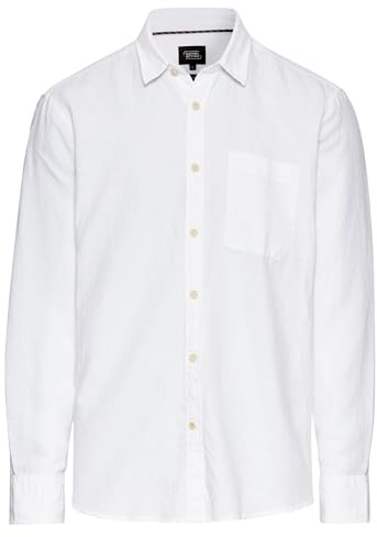 camel active Herren Langarm-Leinenhemd mit Soft-Wash-Veredelung