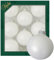 Krebs Glas Lauscha - Decoración de Navidad/Adornos para árbol de Navidad de cristal - Bolas monocromáticas de terciopelo blanco - Cantidad: 8 unidades - Color: blanco satinado - Tamaño: 7 cm aprox
