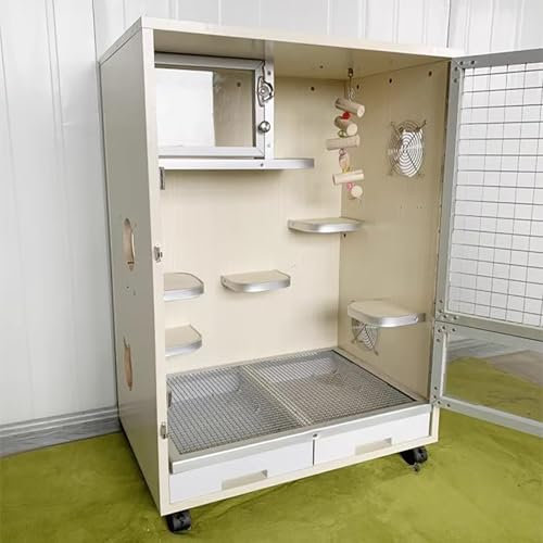 WXXSHGDW Frettchen Käfig, Meerschweinchen Käfig, Kleintierkäfig, Hasenkäfig mit Rädern und Ausziehbarer Ablage, für Chinchilla, Frettchen, Meerschweinchen, Kaninchen