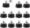 JIjzedL 10 Piezas Patas de Goma Regulables Atornillables, Patas de Tornillo de Goma M10 × 35 mm, Patas para Muebles de Goma Amortiguadoras, Tacos de Goma para Mesas, Sillas, Armarios, Máquinas (10)