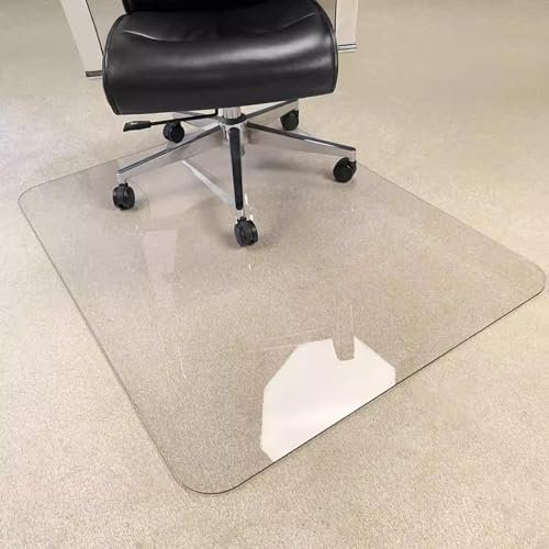 Bodenschutzmatte Bürostuhl Bodenmatte für Harte Böden Stärke 2mm PVC Schreibtischstuhl Matte Rectangle Bodenschutz Matte für Rollstuhl Fliesen(50x40cm)