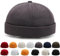 YKDLLF Sommer Docker Cap Cotton Herren Verstellbar Seemannsmütze Cap Ohne Schirm Retro Brimless Hat Rolled Cuff Fischermütze Kurz Docker Hat