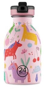 24Bottles Kids Bottle Trinkflasche für Kinder, Grundschule und Kindergarten, 250 ml, Flasche mit Verschluss, 100% luftdicht, Trinkflaschen aus Edelstahl, italienisches Design