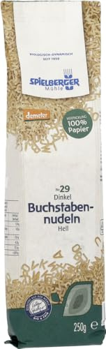 Dinkel Buchstabennudeln, hell, demeter 18 x 250 g