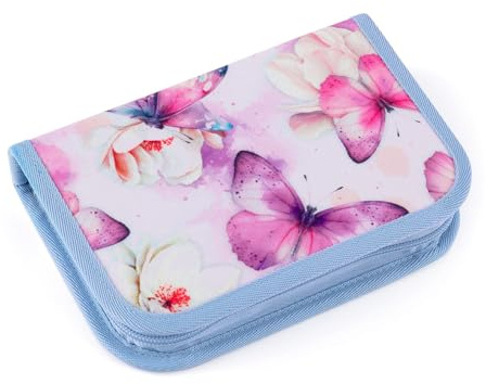 TOPGAL Penn - Federmäppchen für Mädchen/Kinder mit Zwei Klappen, gepolstert, mit Stundenplan und Gummischlaufen. (Penn 24002)